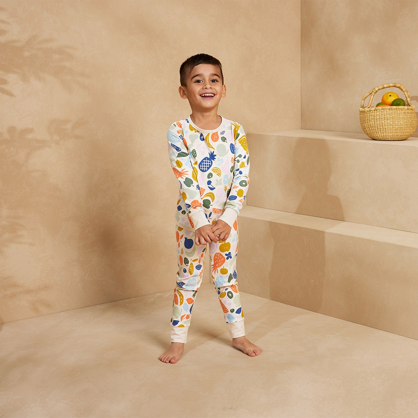 Pyjamas Long Sleeve 1 Tog, Fruit Salad- Size 4